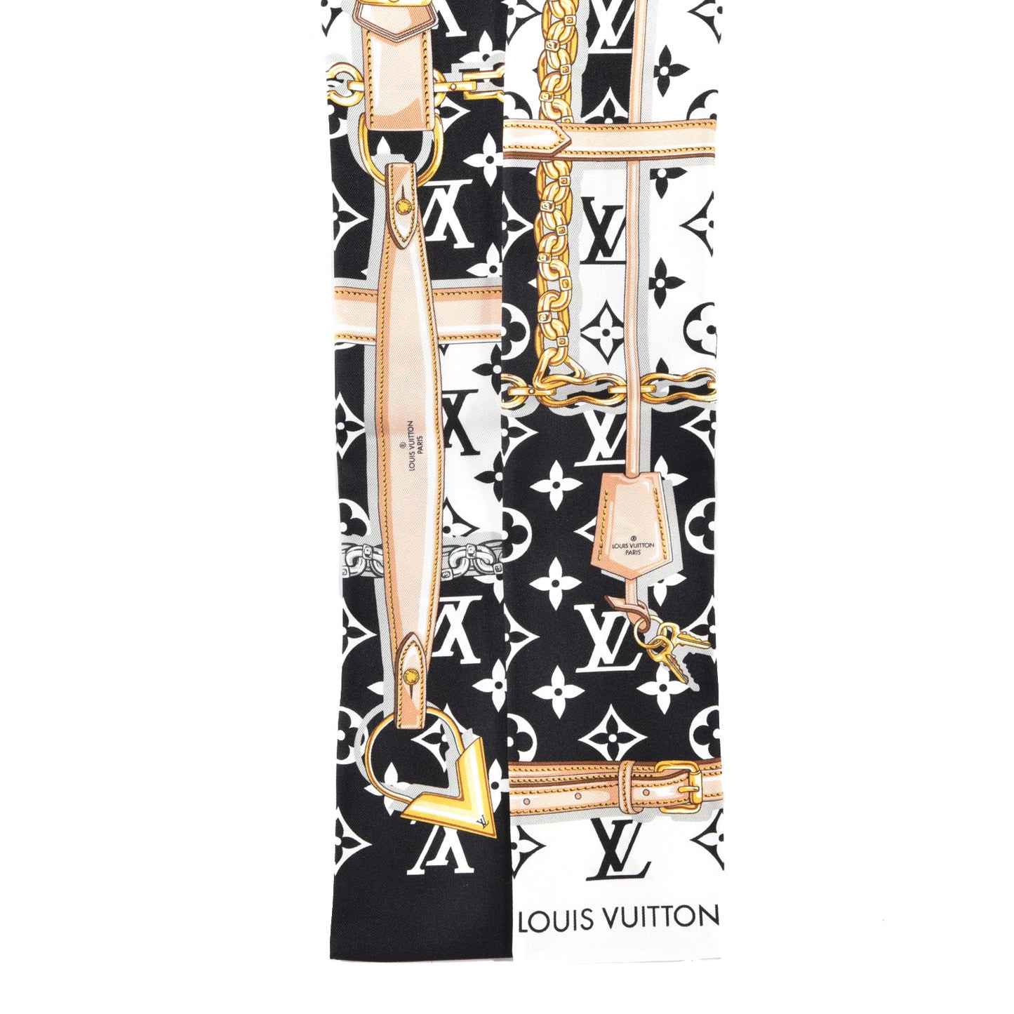 Silk Monogram Confidential Bandeau Black