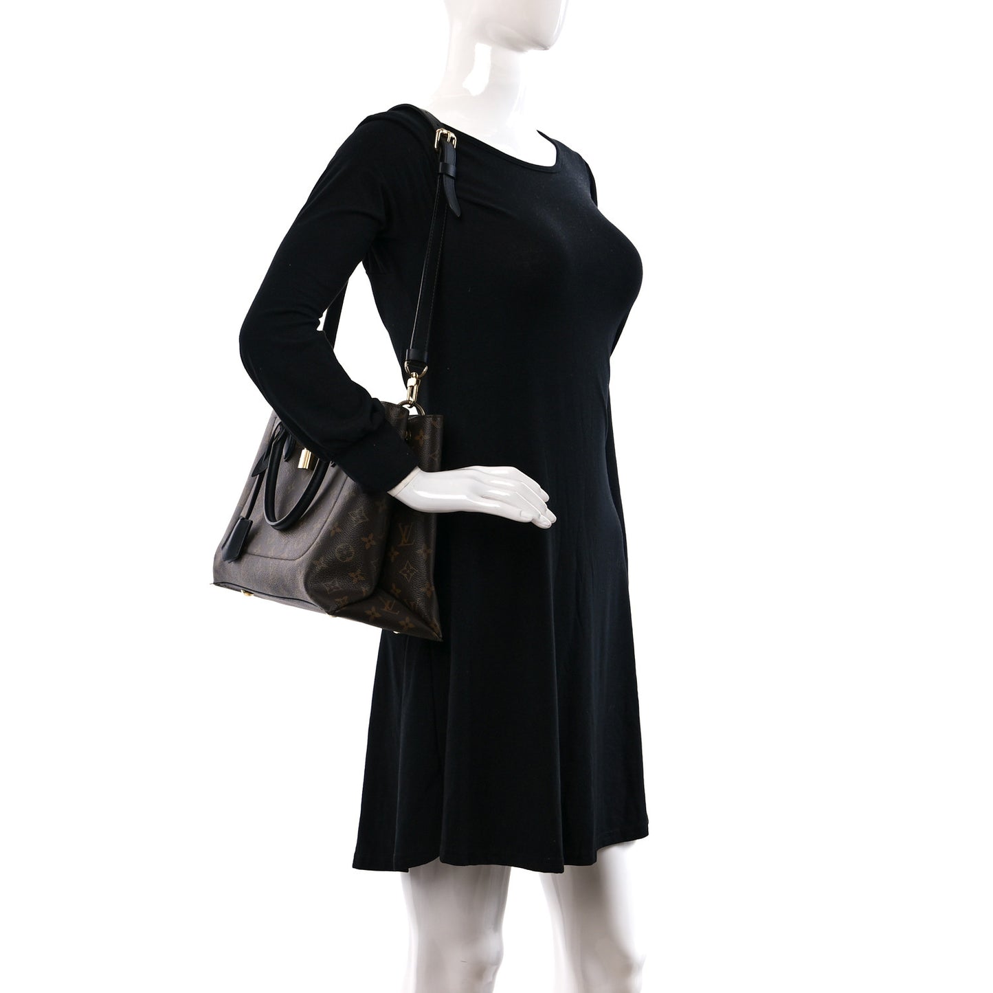 Monogram Flower Tote Black