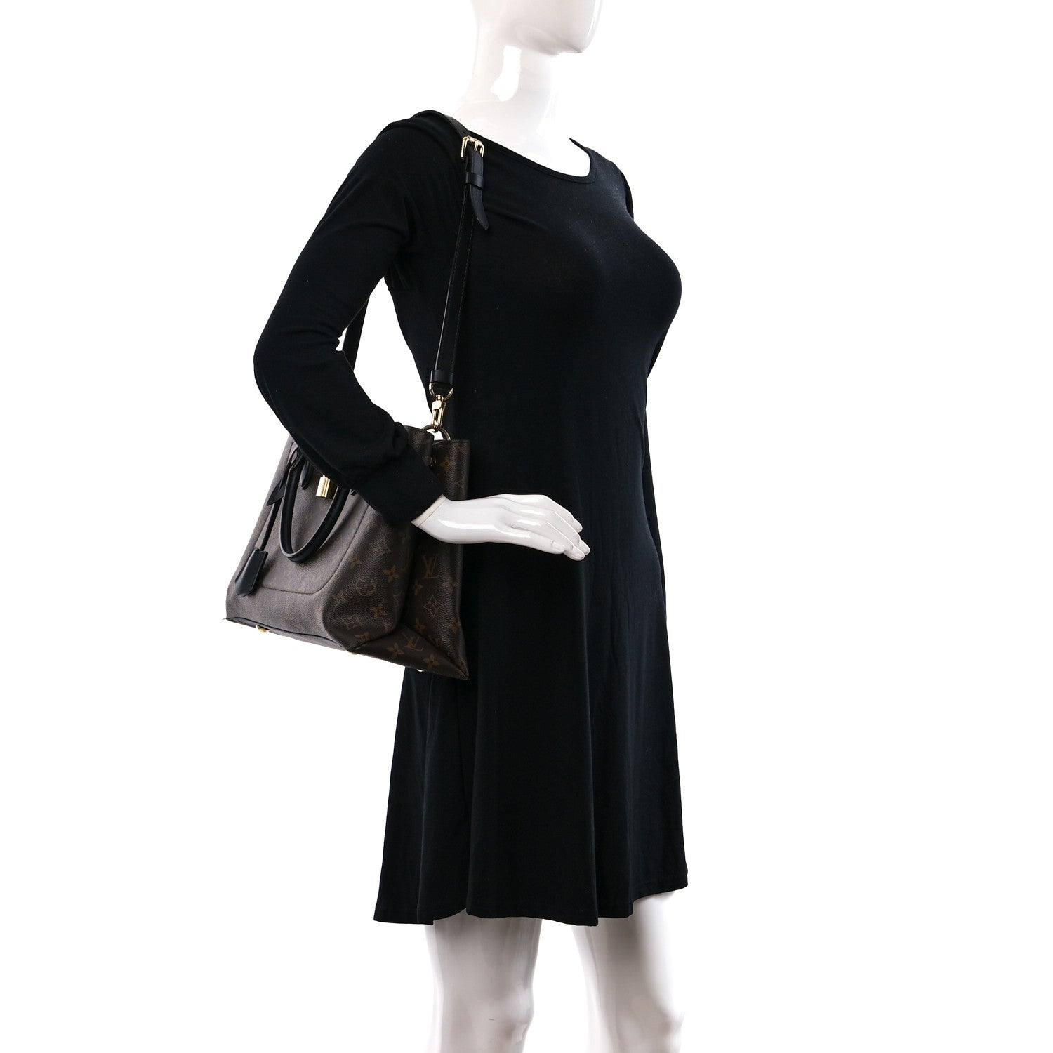 Louis Vuitton Monogram Flower Tote Black 2 of 9