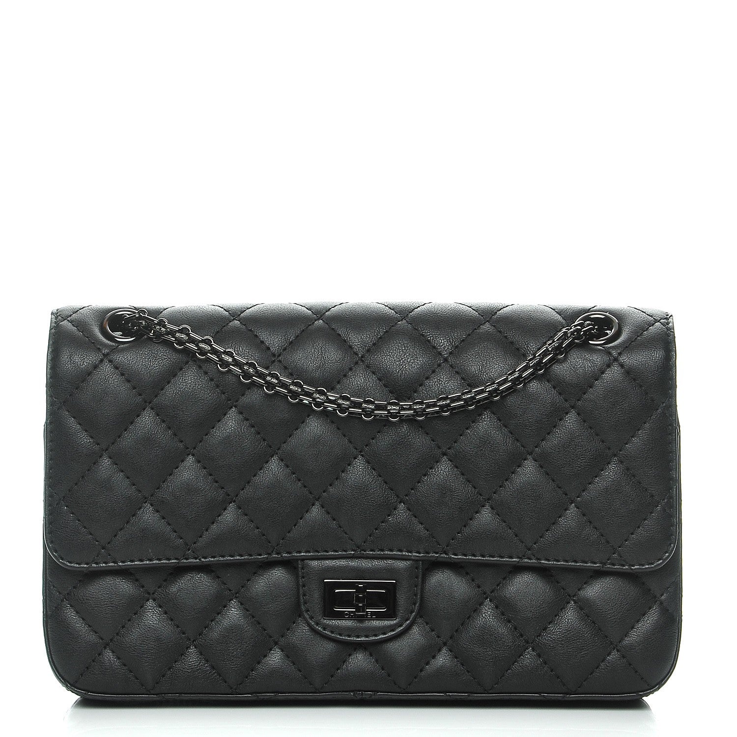 Chanel Crumpled Calfskin Quilted 2.55 Reissue 226 Flap So Black 1 of 7