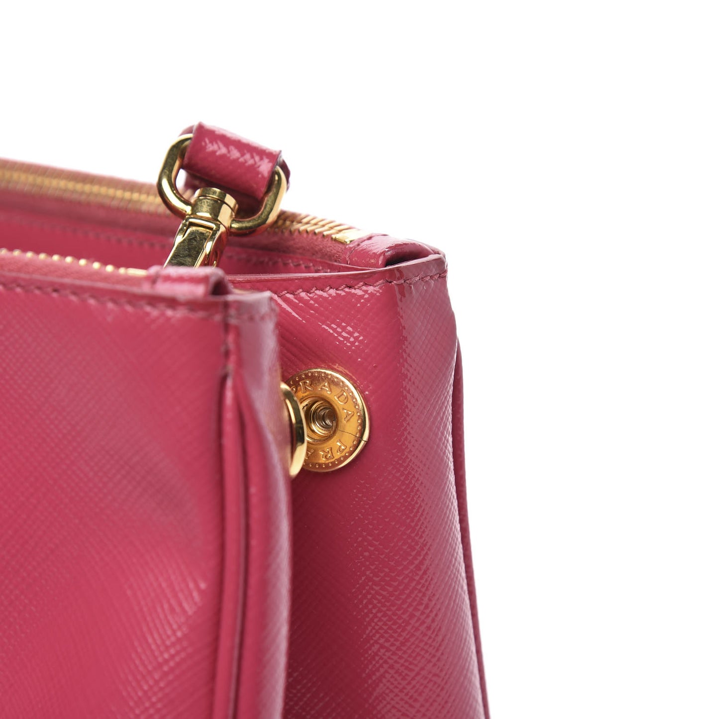 Saffiano Vernice Mini Galleria Double Zip Tote Peonia