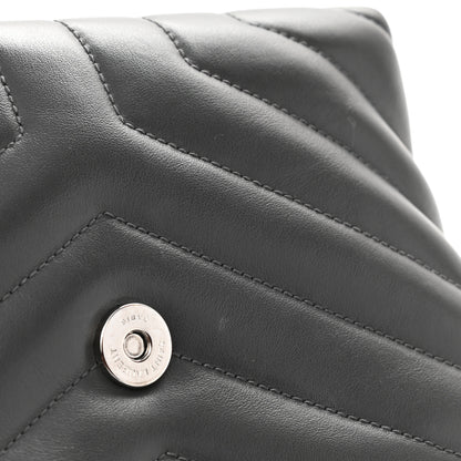 Saint Laurent Calfskin Y Quilted Monogram Small Loulou Chain Satchel Storm 11 of 11