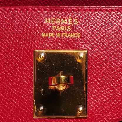 Hermes Courchevel Kelly Sellier 35 Rouge Vif 8 of 22