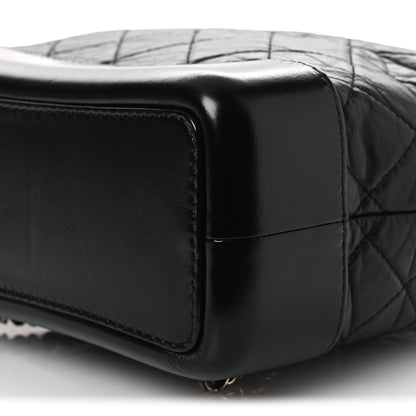 Chanel Aged Calfskin Quilted Small Gabrielle Backpack Black 9 of 9