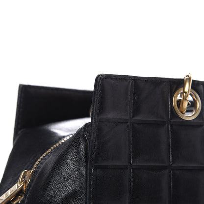Chanel Calfskin Quilted CC Chocolate Bar Shoulder Bag Black 13 of 16