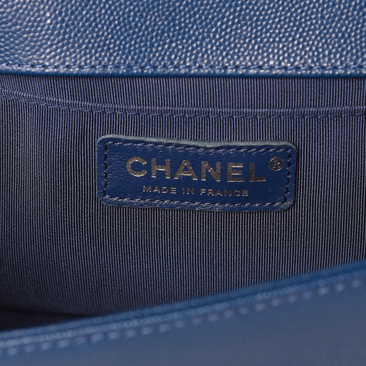 Chanel Caviar Quilted Medium Boy Flap Blue 6 of 13