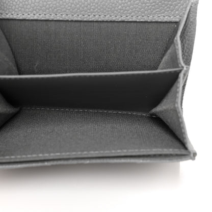 Chanel Caviar Chevron Quilted Boy Card Holder Wallet Grey 5 of 11
