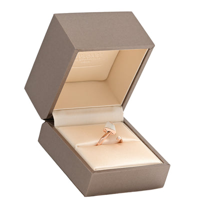 Bulgari 18K Rose Gold Diamond Mother of Pearl Gelati Ring 48 4.5 6 of 6