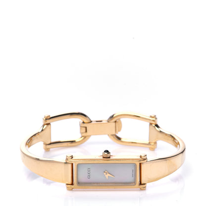 Gucci Stainless Steel Mother of Pearl 12mm 1500L Horsebit Quartz Watch 2 of 6