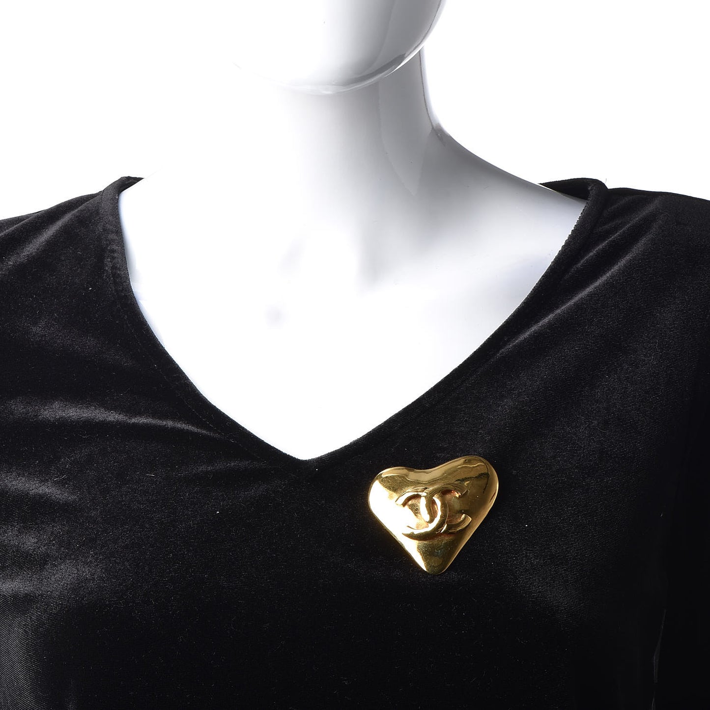 CC Heart Brooch Gold