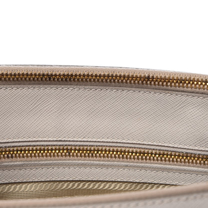 Prada Saffiano Lux Colorblock Medium Galleria Double Zip Tote Pomice Talco 11 of 12