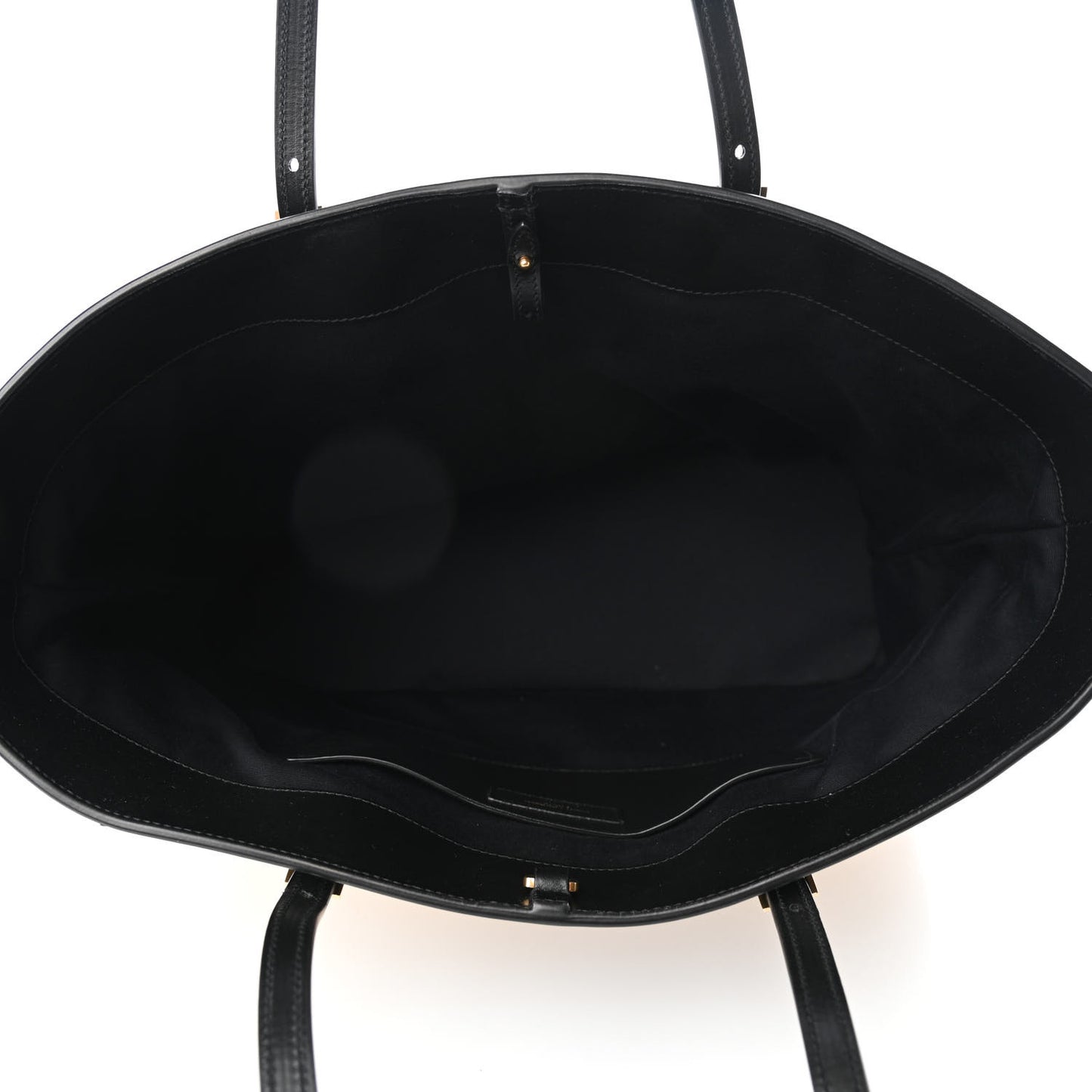 Calfskin Raffia Medium Shopper Tote Naturale Black