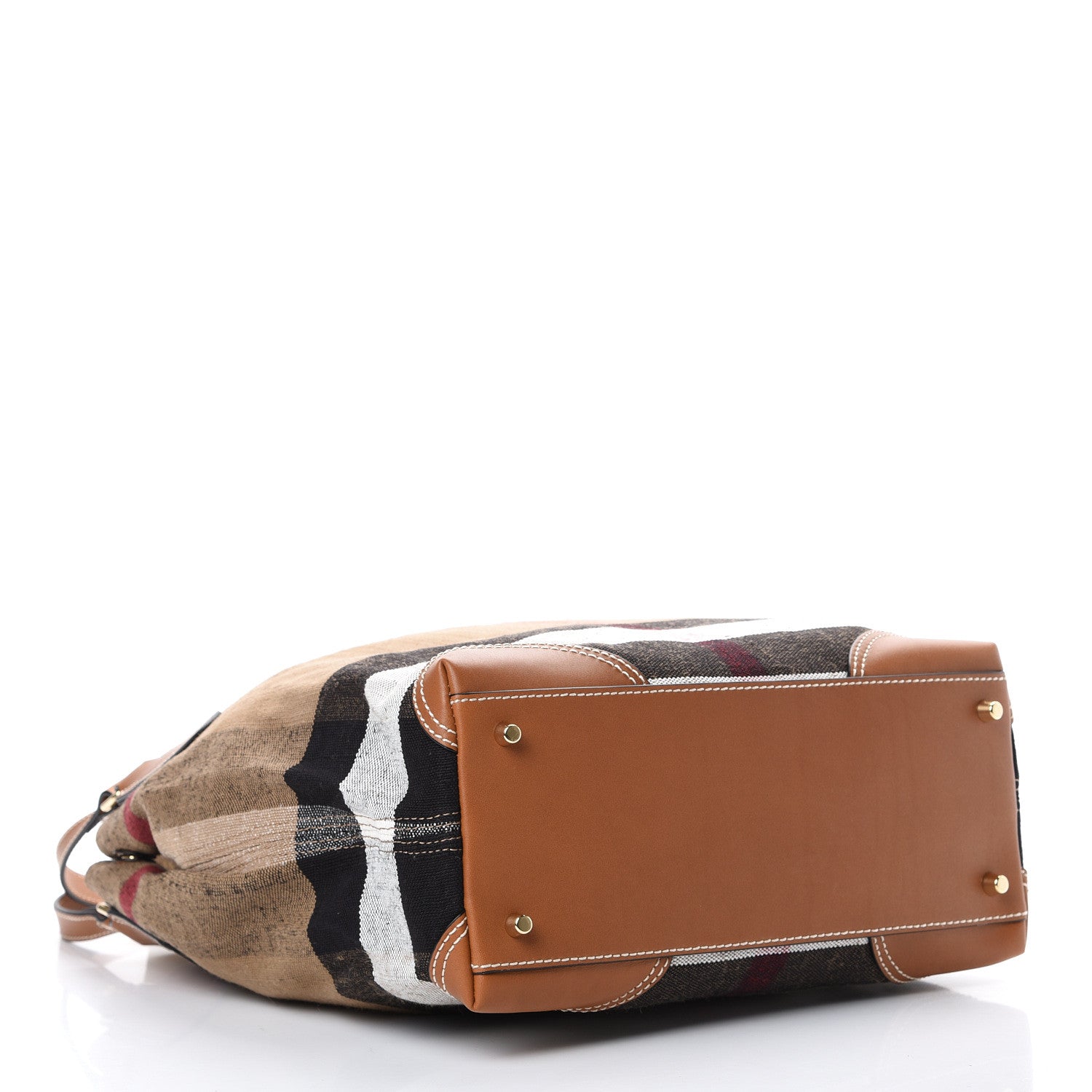 Burberry Canvas Mega Check Medium Maidstone Saddle Brown 3 of 10