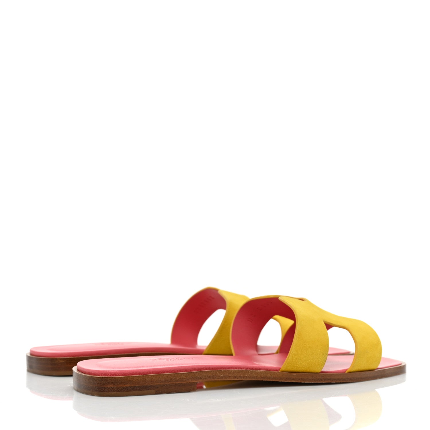 Hermes Suede Goatskin Oran Sandals 39 Jaune Sable 4 of 8