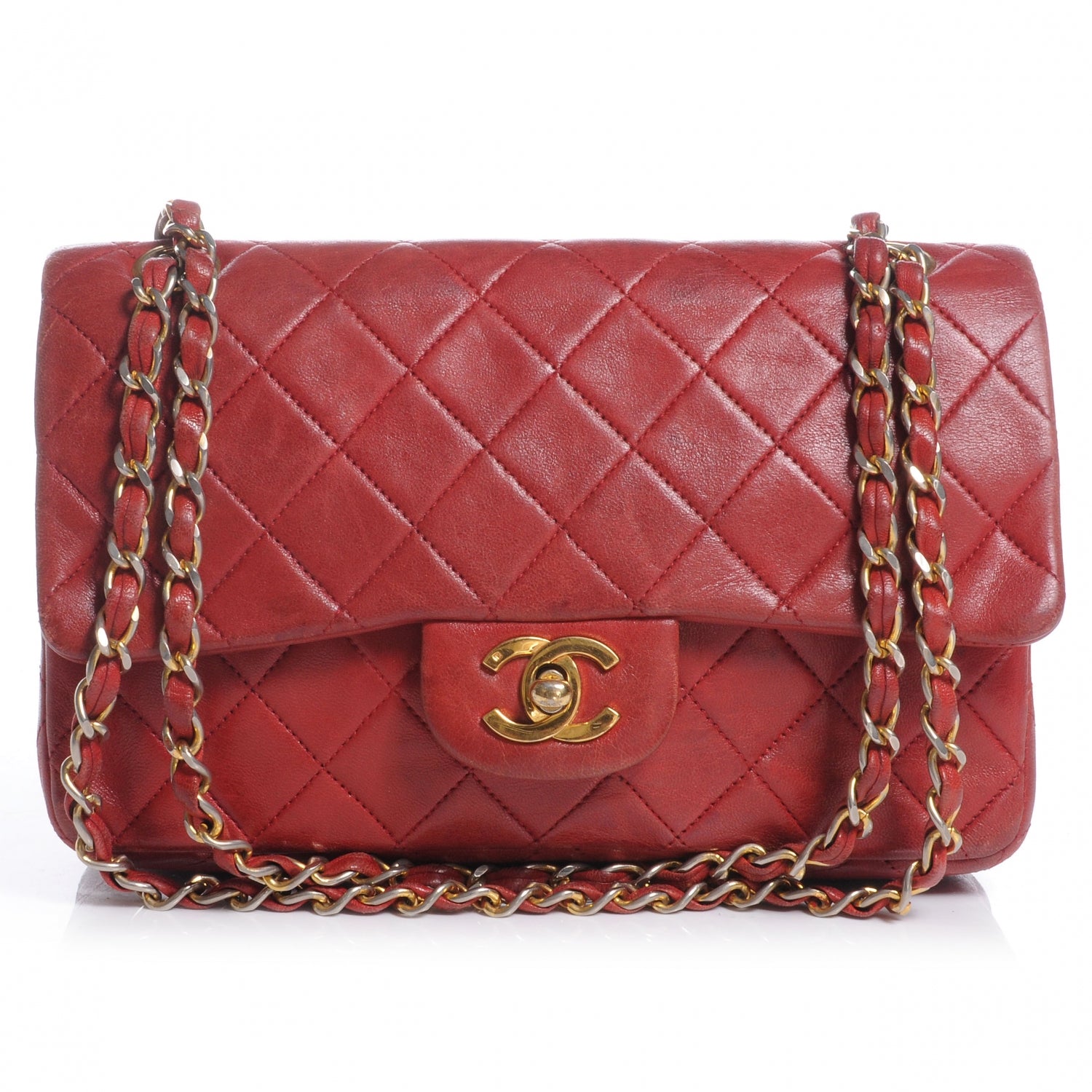 Chanel Lambskin Quilted Medium Double Flap Red 1 of 10