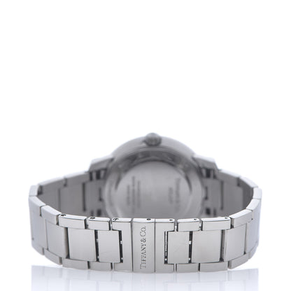 Tiffany Stainless Steel Diamond Bezel 31mm Atlas 2-Hand Quartz Watch Ice Blue 3 of 4