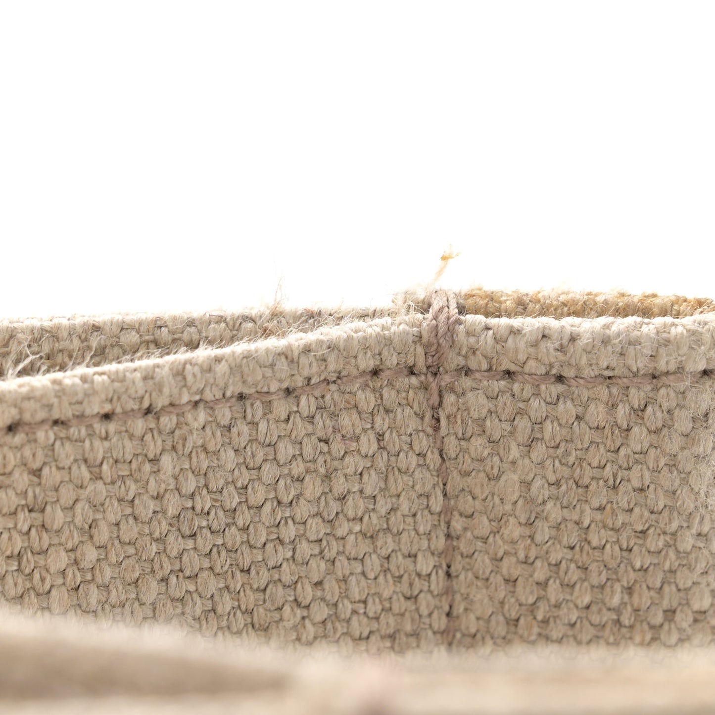 Linen Calfskin Small Rive Gauche Tote Brown