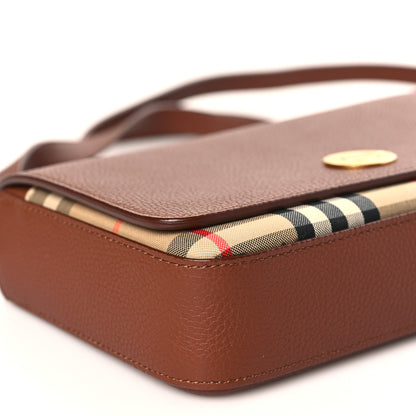 Burberry Calfskin Mini Vintage Check Note Bag Tan 7 of 8