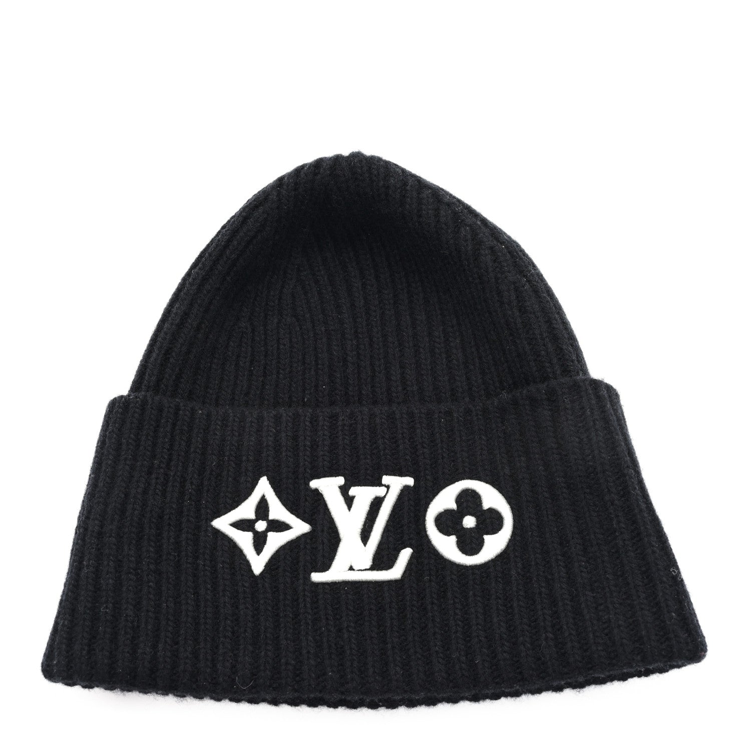 Louis Vuitton Wool LV Headline Beanie Hat Black 1 of 5