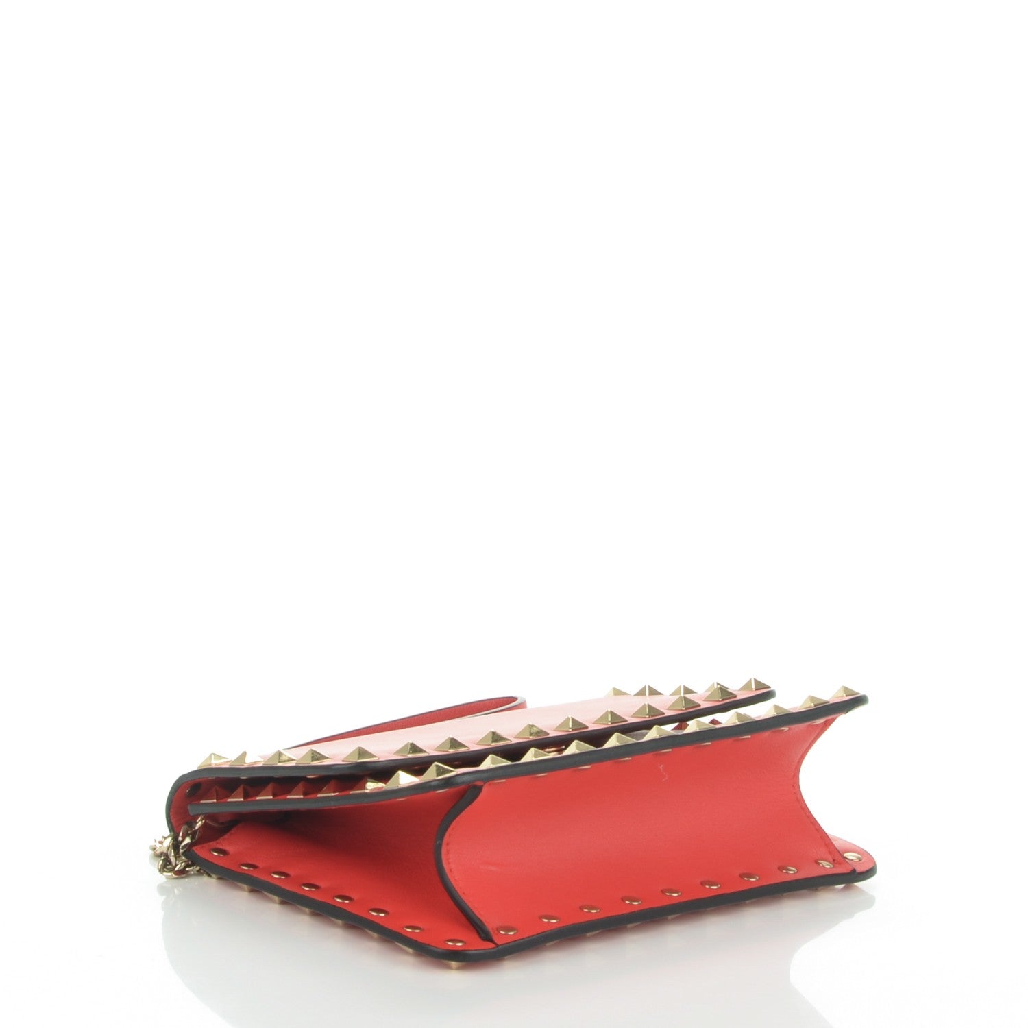 Valentino Garavani Vitello Rockstud Chain Flap Crossbody Bag Deep Rose 4 of 11
