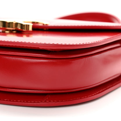 Celine Shiny Calfskin Triomphe Mini Besace Clea Red 10 of 15