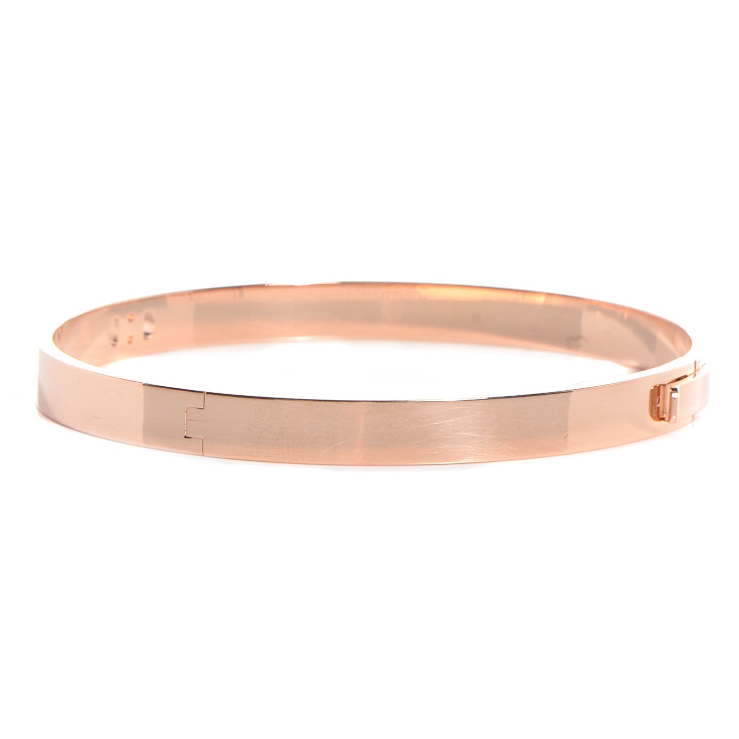 Hermes 18K Rose Gold Diamond PM H D'Ancre Bracelet SH 4 of 6
