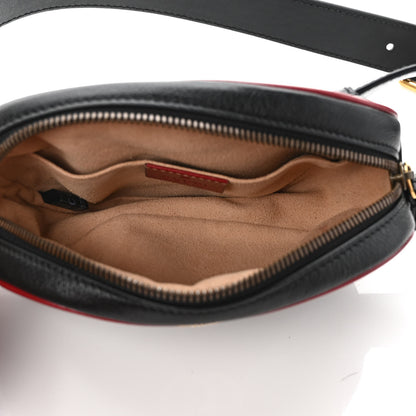 Gucci Azalea Calfskin Matelasse Diagonal Torchon GG Marmont Belt Bag 95 38 Black Romantic Cerise 5 of 10