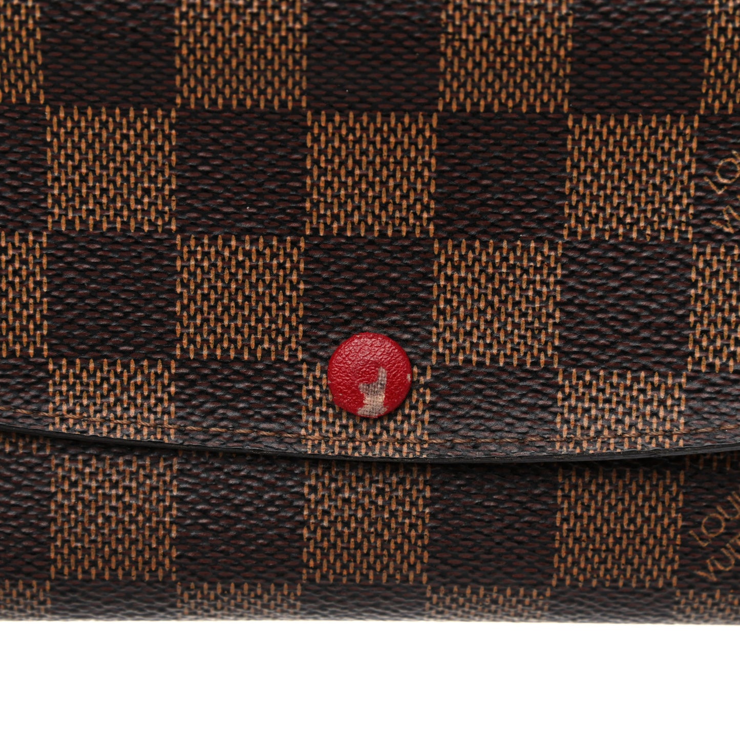 Damier Ebene Emilie Wallet Red