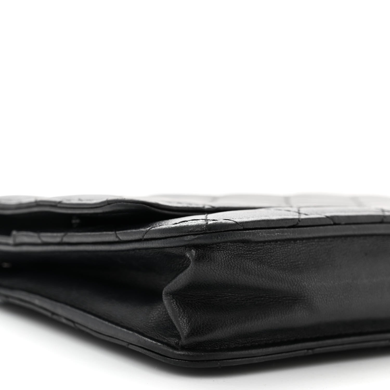 Chanel Lambskin Quilted Wallet On Chain WOC Black 10 of 11