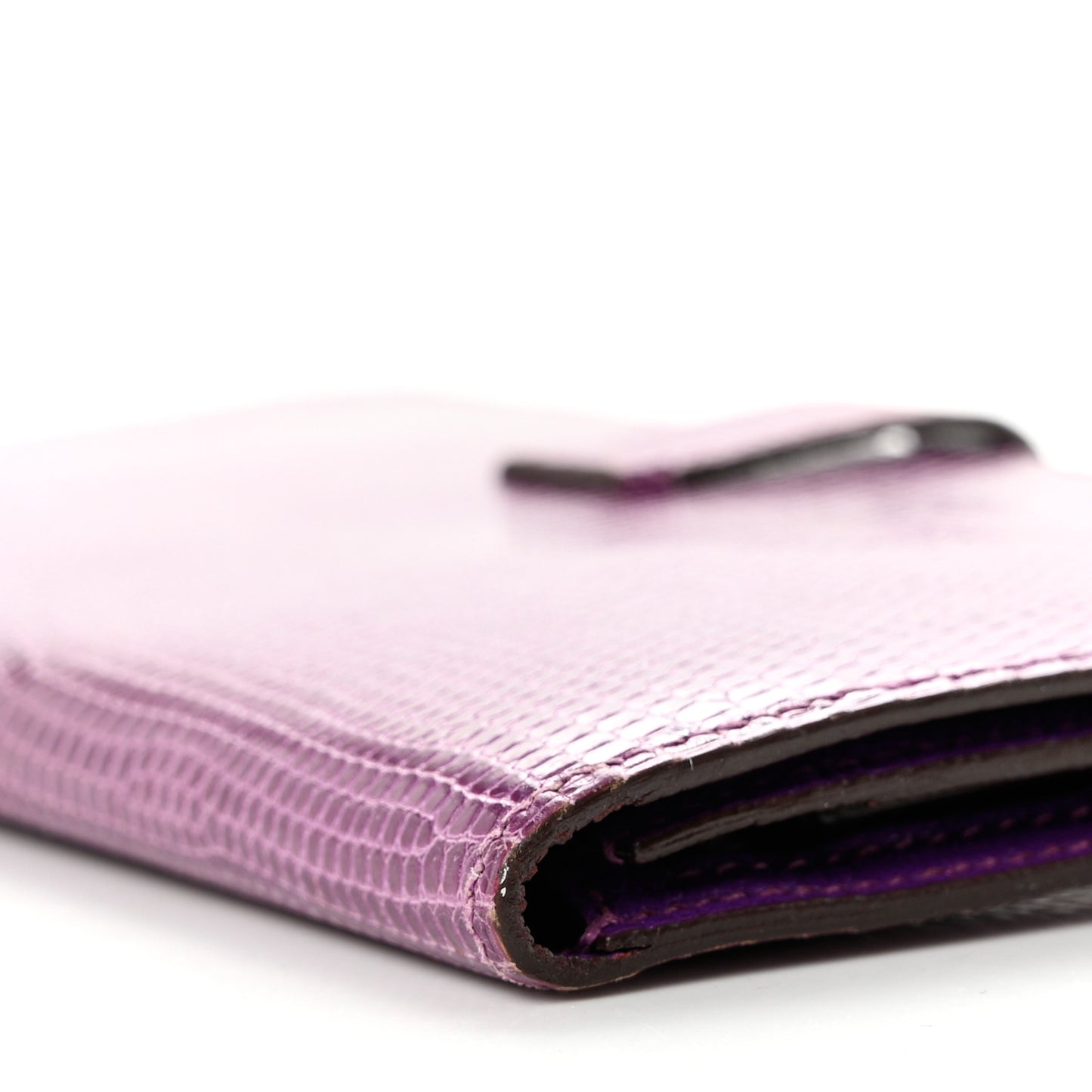 Lizard Bearn Gusset Wallet Violet
