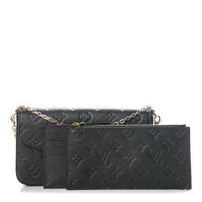 Louis Vuitton Empreinte Pochette Felicie Chain Wallet Black 1 of 16