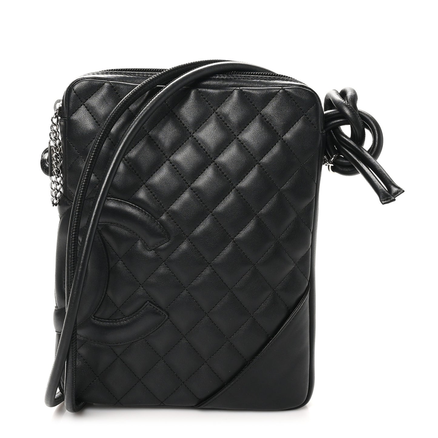 Calfskin Quilted Medium Cambon Messenger Black
