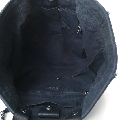 Chanel Canvas Extra Large Double Face Shopping Tote Navy 5 of 11