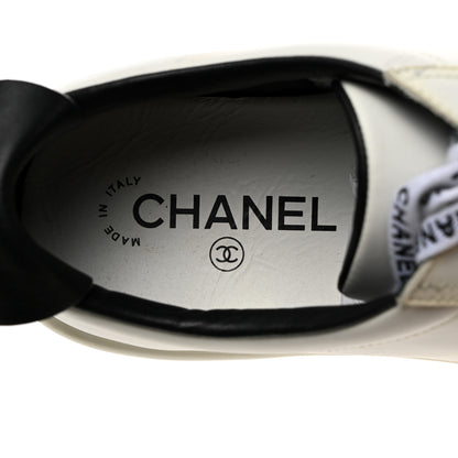 Chanel Calfskin CC Womens Sneakers 39.5 White 6 of 8