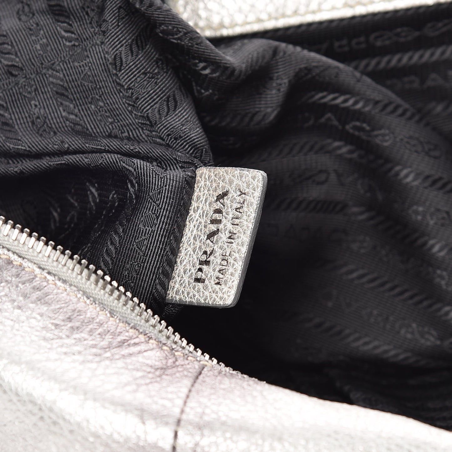 Cervo Lux Bowler Bag Argento