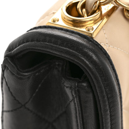 Chanel Lambskin Quilted Medium Elegant CC Flap Beige Black 13 of 13