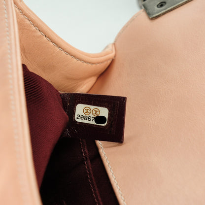 Chanel Glazed Calfskin Small Boy Chained Flap Pink 6 of 7