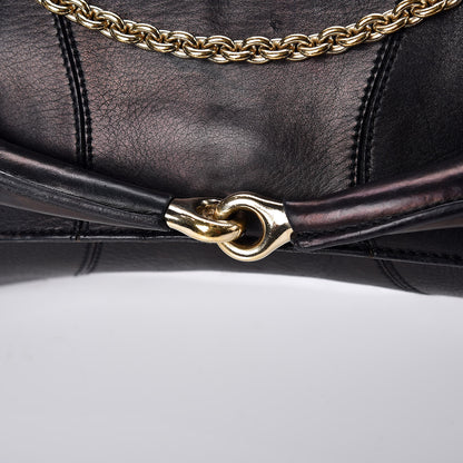 Gucci Calfskin Horsebit Chain Clutch Black 14 of 16