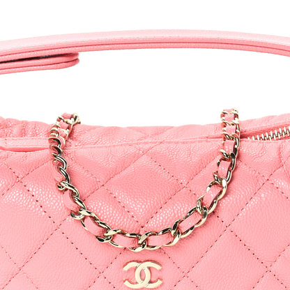 Chanel Caviar Quilted Hobo Pink 8 of 11