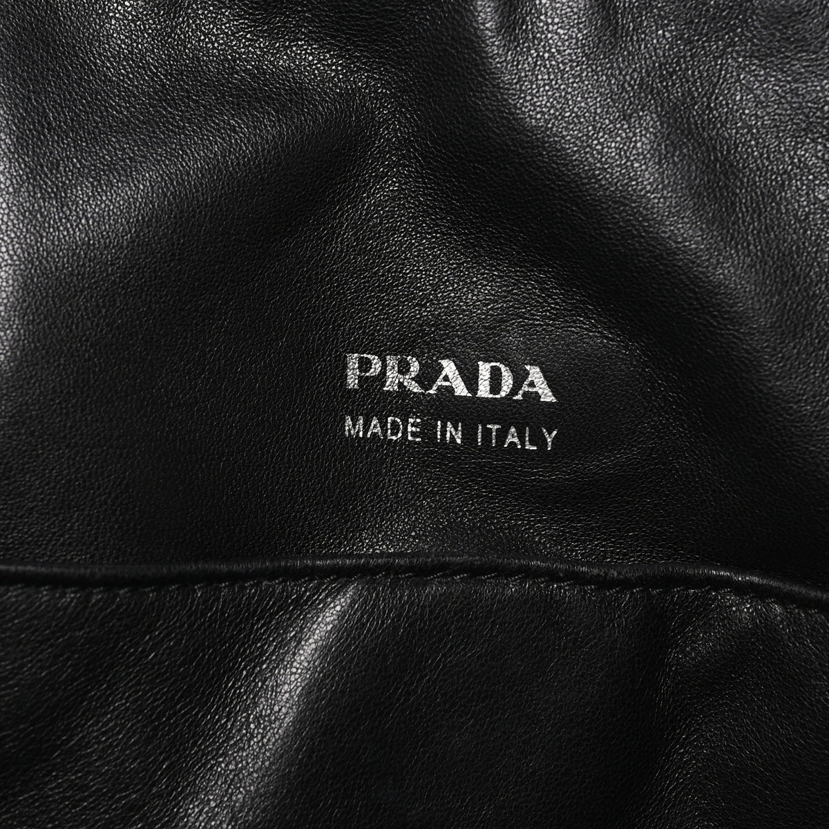 Prada Tessuto Nylon Calfskin Grommet Tote Black 5 of 9