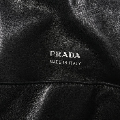 Prada Tessuto Nylon Calfskin Grommet Tote Black 5 of 9