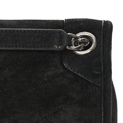 Saint Laurent Suede Monogram Medium Niki Chain Satchel Black 13 of 15