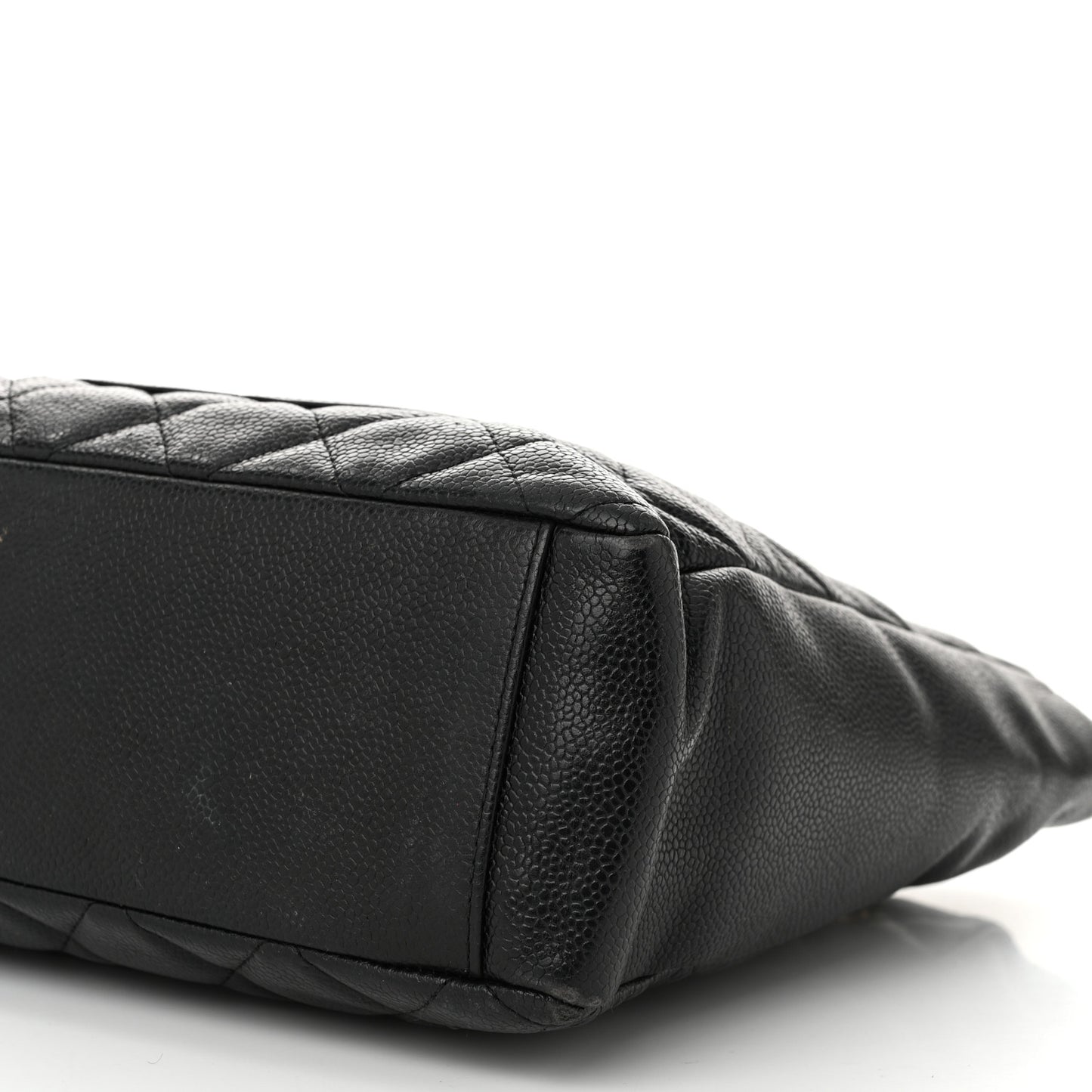 Caviar Quilted Petit Shopping Tote PST Black