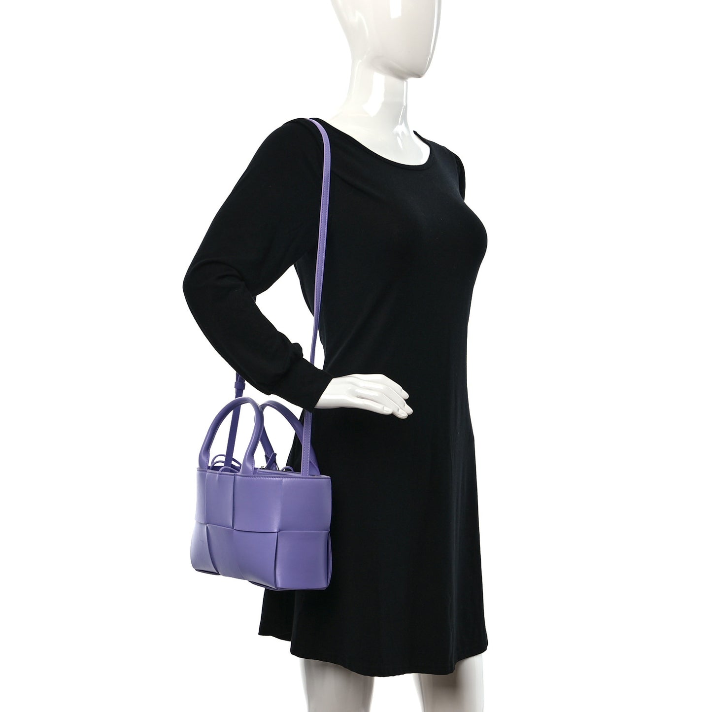 Nappa Maxi Intreccio Mini Arco Tote Wisteria