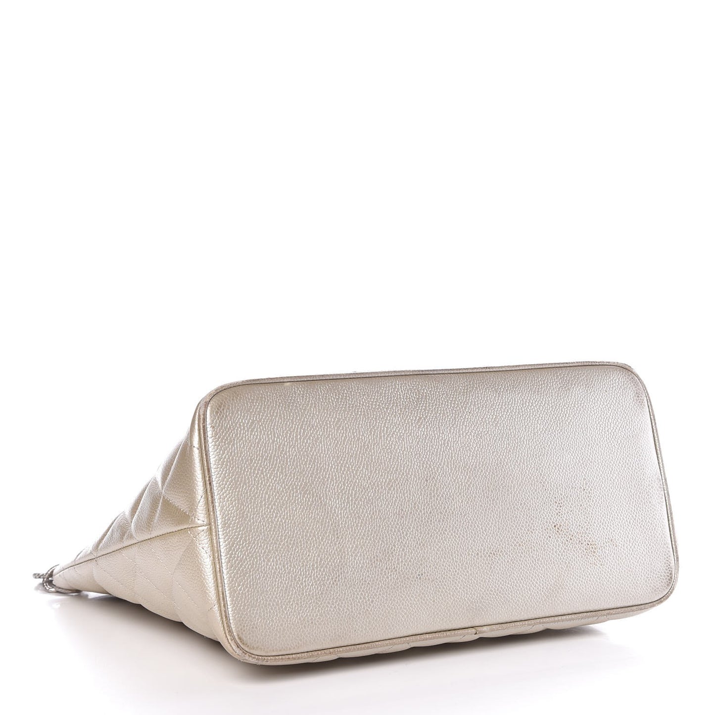 Caviar Quilted Medallion Tote Pearl