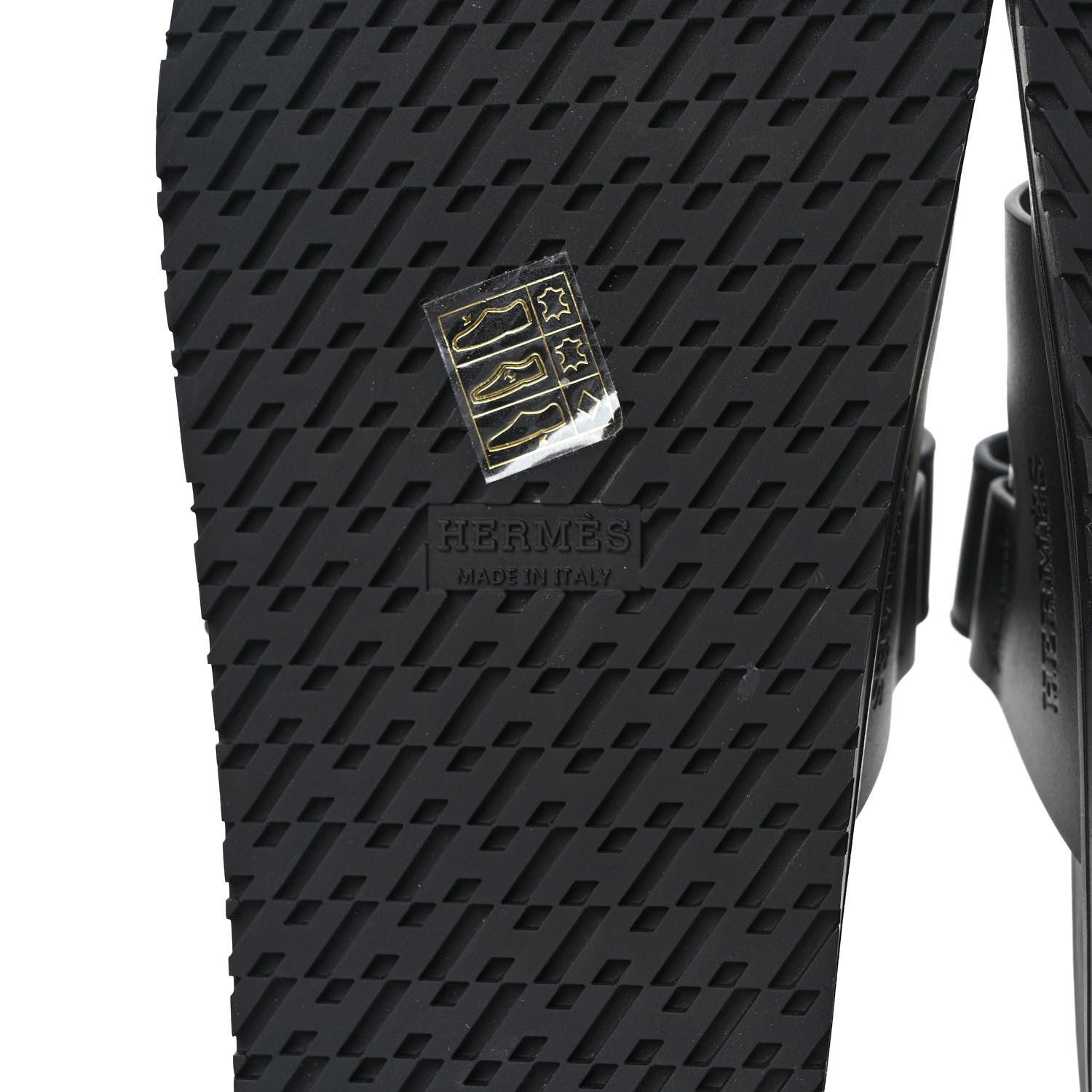 Hermes Calfskin Womens Chypre Sandals 38 Black 6 of 9
