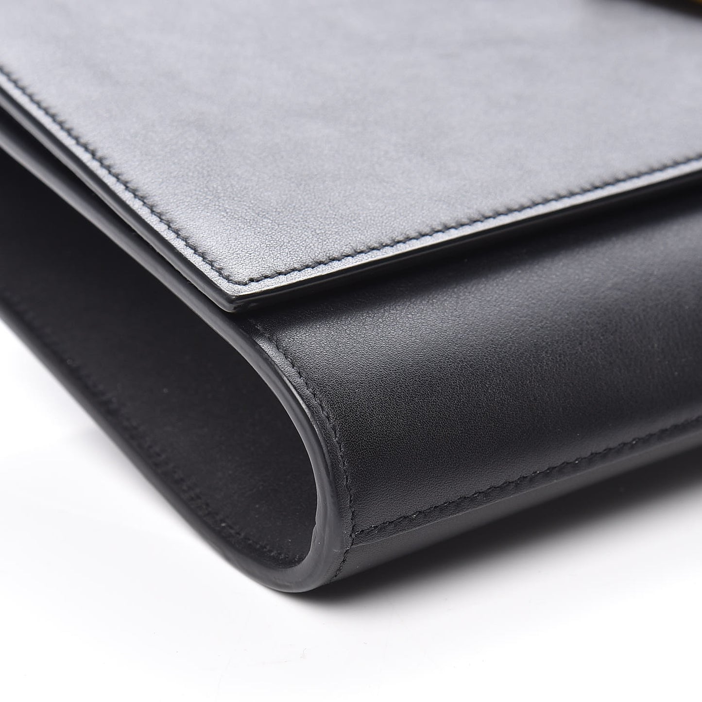 Calfskin Classic Y Ligne Clutch Black