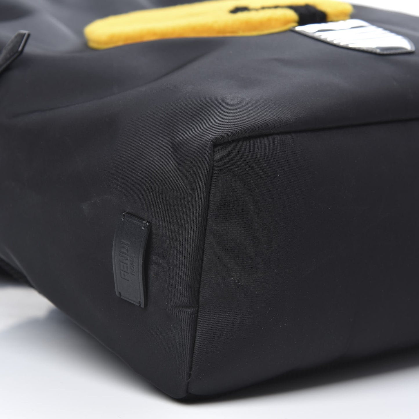 Nylon Shearling Vitello Elite Lightbulb Backpack Black Narciso