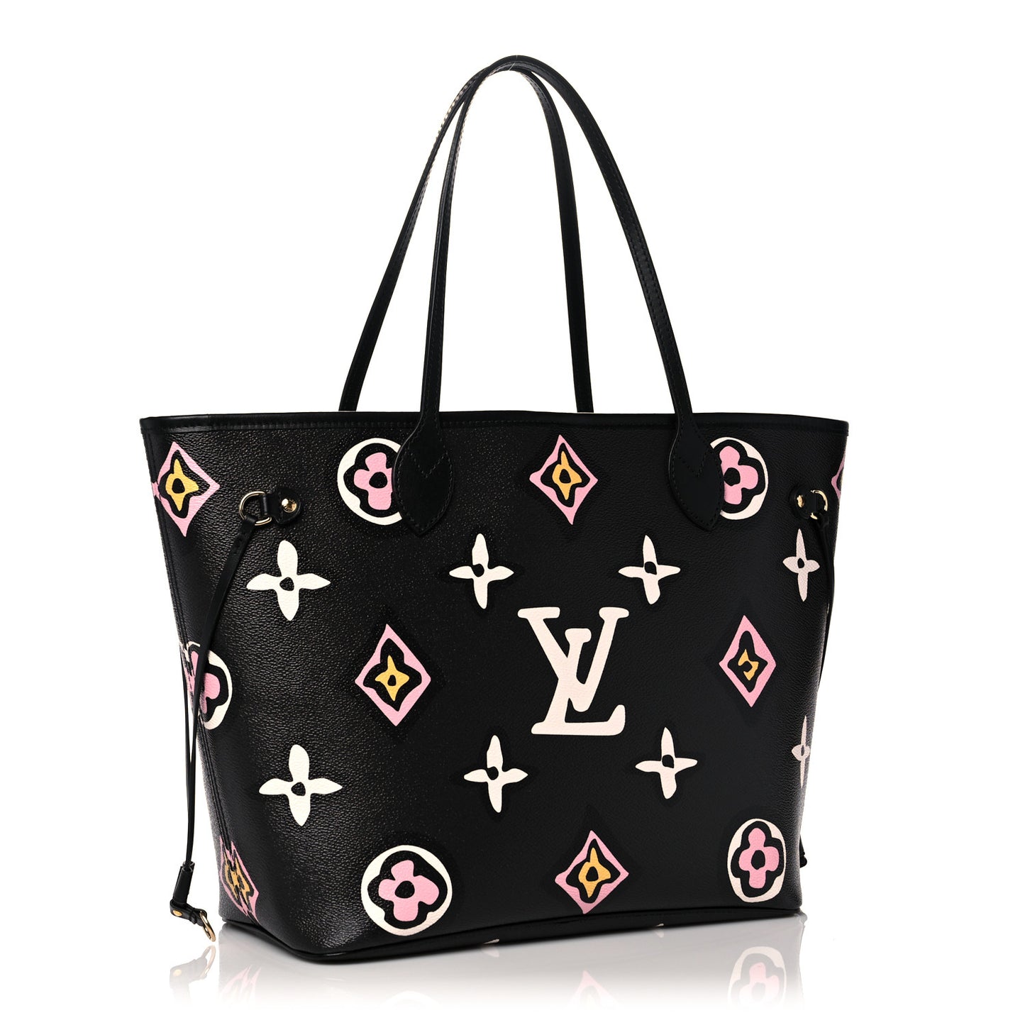 Monogram Giant Wild At Heart Neverfull MM Black