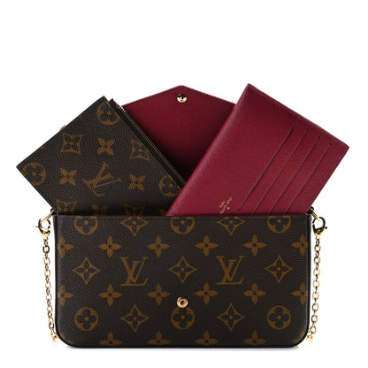 Louis Vuitton Monogram Pochette Felicie Chain Wallet Fuchsia 3 of 9